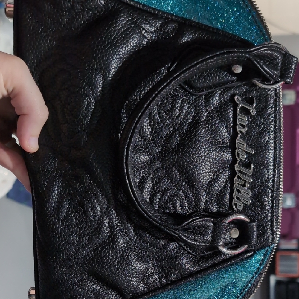 Lux de Ville Black and Teal Cosmetic Bag